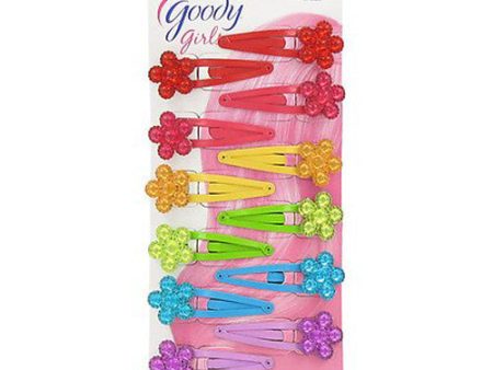 GOODY - Jeweled Flower Contour Clip - 12 Count Online Hot Sale