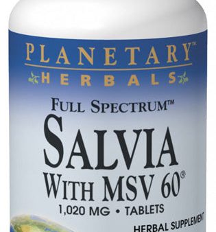 PLANETARY HERBALS - Salvia Full Spectrum 1020 mg - 60 Tablets Sale