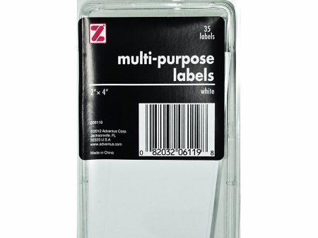 ADVANTUS - Self Adhesive Multi-Purpose Labels 2  x 4  White - 35 Labels on Sale