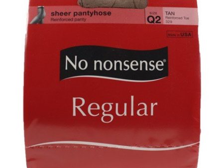 NO NONSENSE - Regular Pantyhose Reinforced Toe Tan Size Q2 - 1 Pair Supply