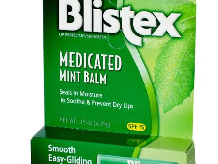 BLISTEX - Medicated Mint Lip Balm 15 SPF - 0.15 oz. (4.25 g) Sale