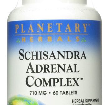 PLANETARY HERBALS - Schisandra Adrenal Complex 710 mg - 60 Tablets Hot on Sale