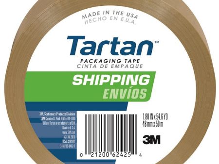 TARTAN - Tan Scotch Package Sealing Tape - 1.88  x 54.6 Yds For Sale