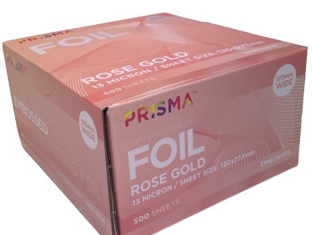 Prisma Pop-up Rose Gold Embossed Foil Sheet 120mm x 273mm 500 Sheets Discount