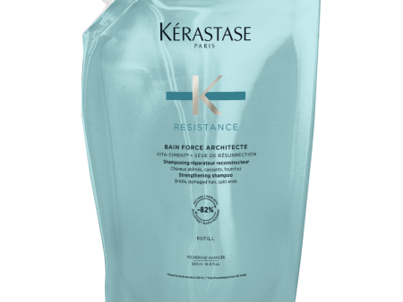 Kérastase Resistance Bain Force Architecte Strengthening Shampoo Refill Pouch 500ml For Discount