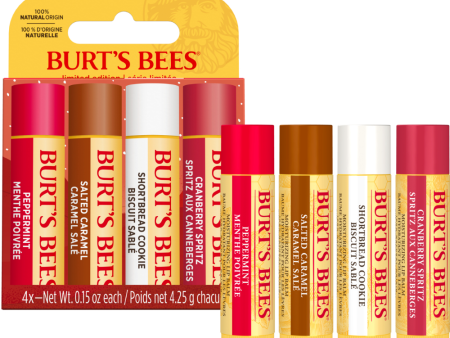 Burt s Bees Limited Edition Festive Fix Lip Balm Gift Set 4 x 4.25g Discount