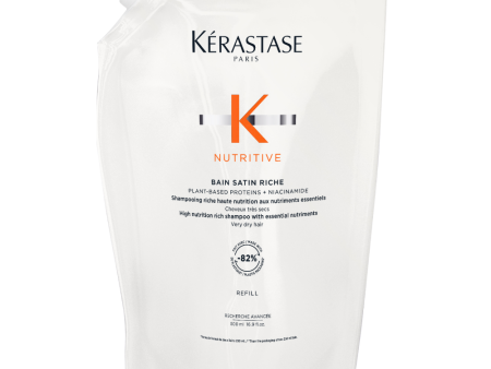 Kérastase Nutritive Bain Satin Riche High Nutrition Rich Shampoo Refill Pouch 500ml Supply