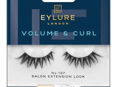 Eylure Volume & Curl 3 4 Length 137 Salon Extension Look Strip Lashes Black Supply