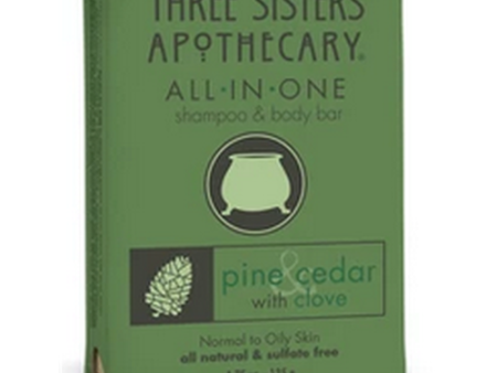 All-In-One Shampoo & Body Bar Pine & Cedar with Clove 4.75 For Discount