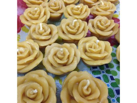 Beeswax Rose Candles Hot on Sale