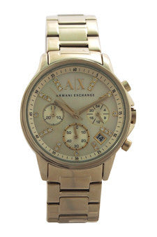 ax4327 chronograph gold-tone stainless steel bracelet watch by armani exchange -For -For Women Online Sale