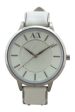 ax5300 stainless steel and white leather strap watch by armani exchange -For -For Women Online Sale