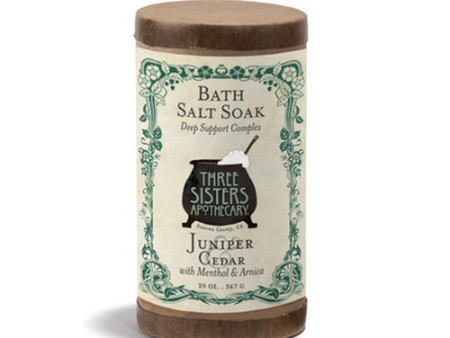 Bath Salt Soak Juniper Cedar with Menthol & Arnica Online Sale