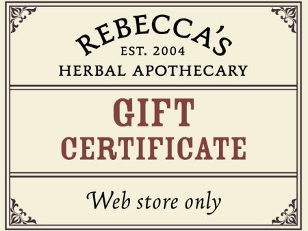 Gift Certificate — Redeemable Online Only For Cheap