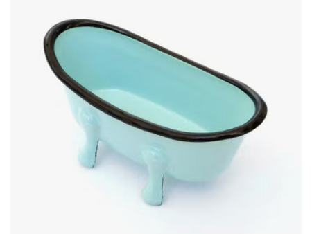 Farmhouse Blue Aqua Metal Bathtub Soap Dish For Cheap