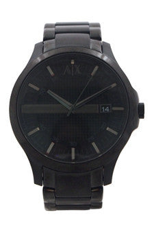 ax2104 black ion plated stainless steel bracelet watch by armani exchange -For Men Online Sale