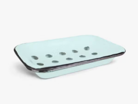 Farmhouse Blue Aqua Metal Soap Dish Fashion