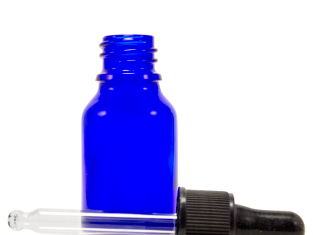 Blue 1 2 oz. Glass Bottle with Dropper Cheap